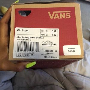 Brand new vans . Never worn .